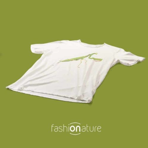 Men’s Mantis white T-Shirt - Fashion Nature, l'esclusiva maglietta con la mantide