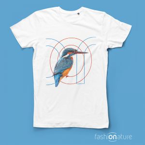 ON T-Shirt Martin pescatore Kingfisher organic cotton - T-shirt Fashionature sono tutte Biologiche al 100% e stampate con inchiostri certificati OEKO-TEX.