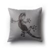 Cuscino Gecko bicolorore grigio nero fashionature cotone 100% AZO free