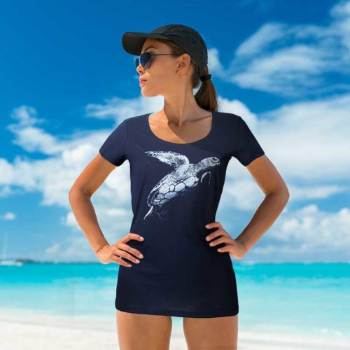 Women’s Caretta Caretta turtle T-Shirt, la maglietta con la tartaruga
