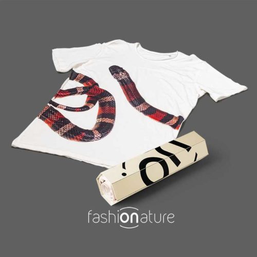 Men’s Milk Snake White T-Shirt - Fashion tshirt con il serpente falso corallo