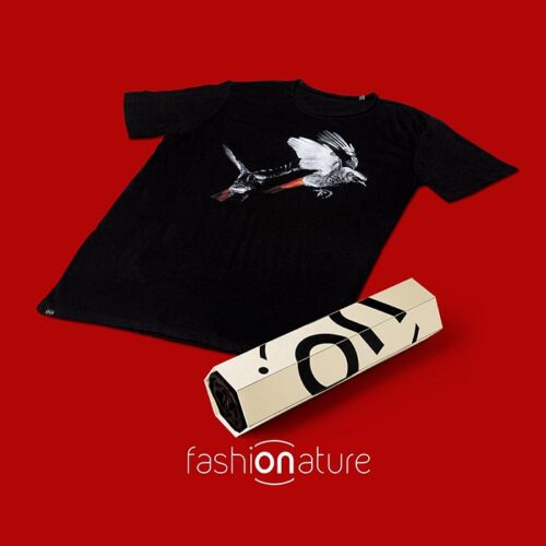 Men’s Black Redstart T-Shirt cotone OEKO-TEX
