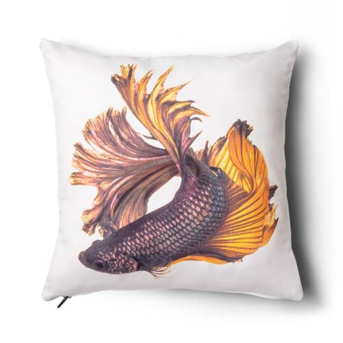 Cuscino PILLOW BETTA SPLENDENS GOLD - in 100% cotone AZO free e rasatello di cotone. Stampa a colori alta definizione e inchiostri OEKO-TEX.
