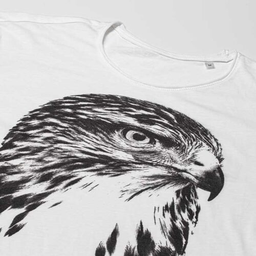 Men’s Buzzard White T-Shirt Oeko-tex